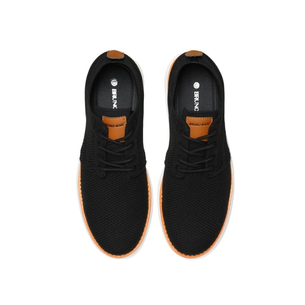 [KnitFlex Breeze] Men's Knitted Oxford Sneaker Shoes - BLACK - 4